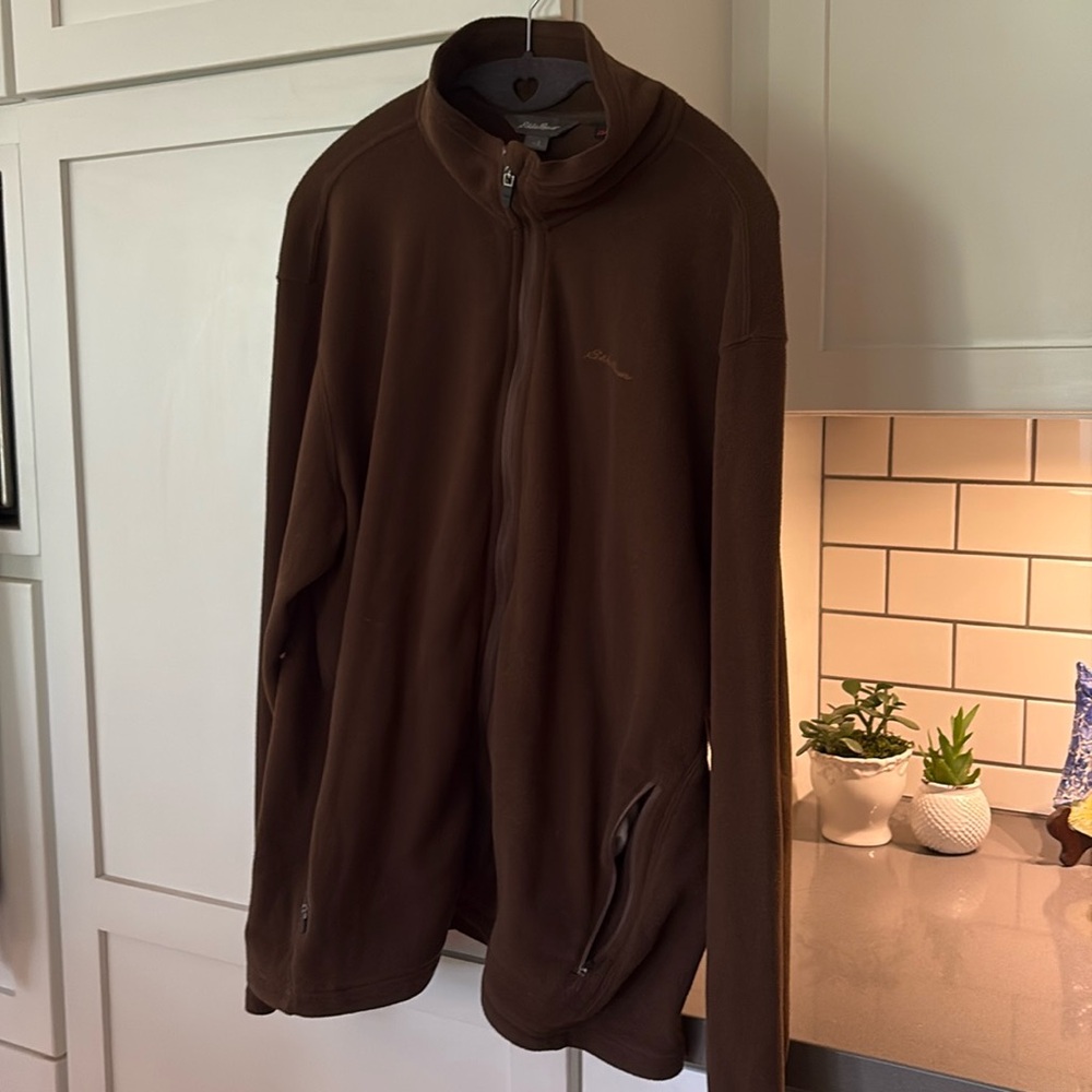 Men's Brown Zip up Fleece